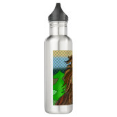 Bouteille D'eau SYMBOLE DE LA PAIX Sasquatch | Retro Bigfoot (Gauche)