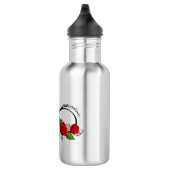 Bouteille D'eau Symbole d'infini avec roses rouges (Droite)
