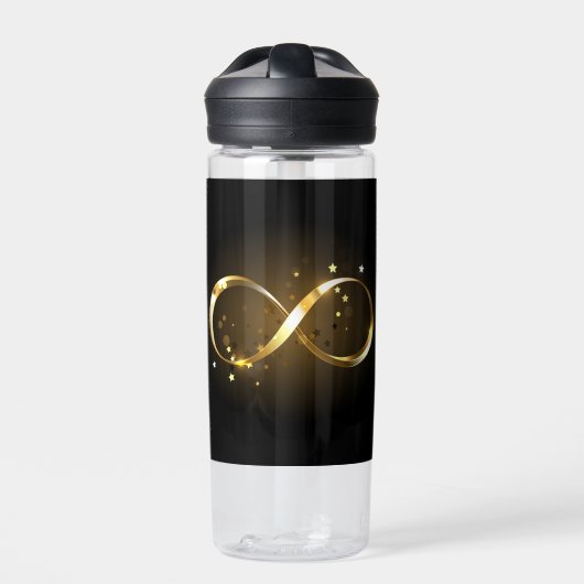 Bouteille D'eau Symbole d'infini doré (Extérieur)