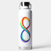 Bouteille D'eau Symbole d'infinité arc-en-ciel stratifié (Plage)