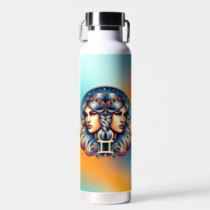 Bouteille D'eau SYMBOLE Horoscope Gemini   SIGNE D'Astrologie Jume