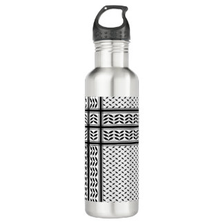 Bouteille D'eau Symbole Keffiyeh de la Palestine Motif de résistan