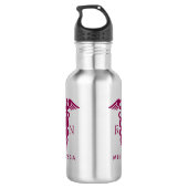 Bouteille D'eau Symbole Médicale rouge Caduceus Nurse (Dos)