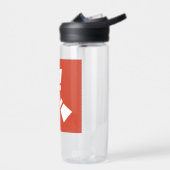 Bouteille D'eau Symbole POUSSIÈRE BLANC en rouge (Gauche)