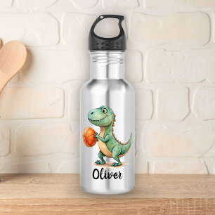 Bouteille D'eau T-Rex Mignon Jouant au Basket-ball Personnalisé
