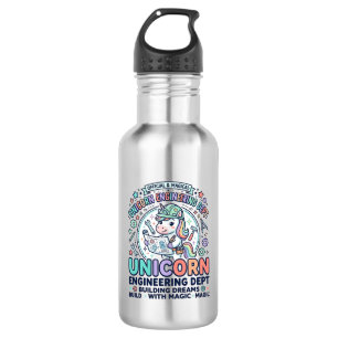 Bouteille D'eau T-Shirt D Département d'ingénierie de licorne Typo
