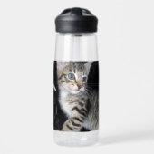 Bouteille D'eau Tabby Kitten malicieux, (Avant)