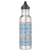 Bouteille D'eau Tableau de contrôle bleu rose rétro Abstrait (Gauche)