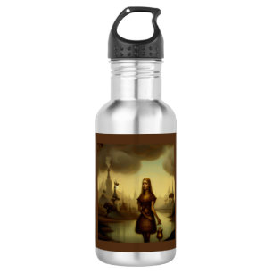 Bouteille D'eau Tableau Imaginaire 4 - Fille tenant une lanterne