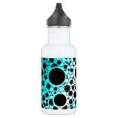 Bouteille D'eau Taches de bulle spatiale - Blanc/Cyan (Droite)