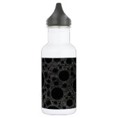 Bouteille D'eau Taches de bulle spatiale - Paillettes noires (Gauche)