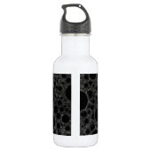 Bouteille D'eau Taches de bulle spatiale - Paillettes noires (Dos)