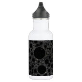Bouteille D'eau Taches de bulle spatiale - Paillettes noires (Droite)