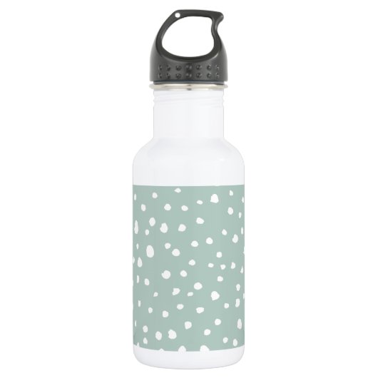 Bouteille D'eau Taches de dalmatien vert menthe, Points de dalmati (Devant)