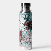 Bouteille D'eau Taches rouges et sarcelles (Gauche)