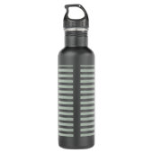 Bouteille D'eau Tailles d'argent métallique Noir (Dos)