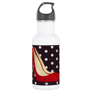 Bouteille D'eau talons hauts rouge