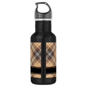 Bouteille D'eau Tartan beige et Brown (Dos)
