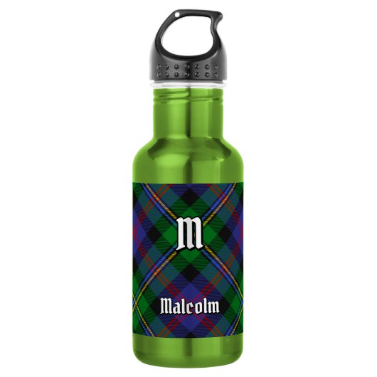 Bouteille D'eau Tartan du clan Malcolm (Devant)