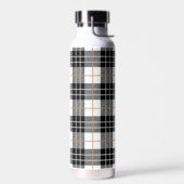 Bouteille D'eau Tartan noir et blanc (Gauche)