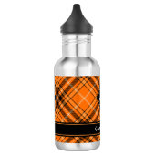 Bouteille D'eau Tartan orange d'Halloween (Gauche)
