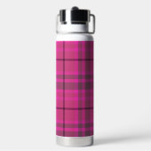 Bouteille D'eau Tartan préppant rose et violet (Arrière)