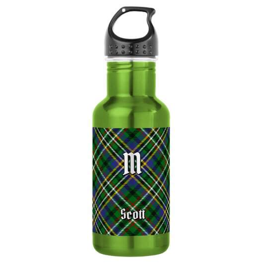 Bouteille D'eau Tartan vert du clan Scott (Devant)
