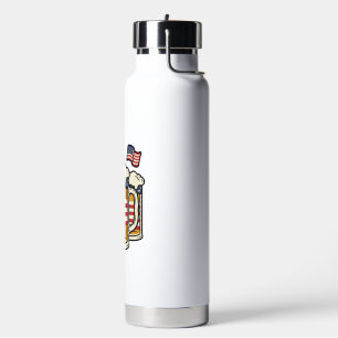 Bouteille D'eau Tasse à bière patriotique design vectoriel vintage