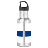 Bouteille D'eau tasse de papier du drapeau finlandais (Dos)