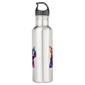 Bouteille D'eau Taureau coloré Terrier Conception Cyberpunk, (Dos)