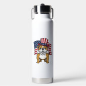 Bouteille D'eau Taurillon Patriotique Avec Drapeau Vector Design_1 (Salle de sport)