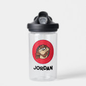 Bouteille D'eau TAZ™ à travers les cercles LOONEY TUNES™ | Ajouter (Avant)