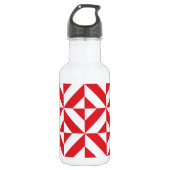 Bouteille D'eau Tchry Red Geometric Deco Cube Pattern (Devant)