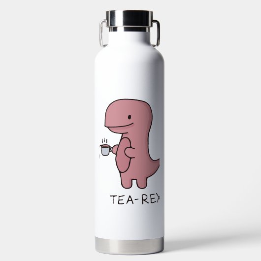 Bouteille D'eau Tea-Rex, Dinosaure mignon, Dino Amoureux (Avant)