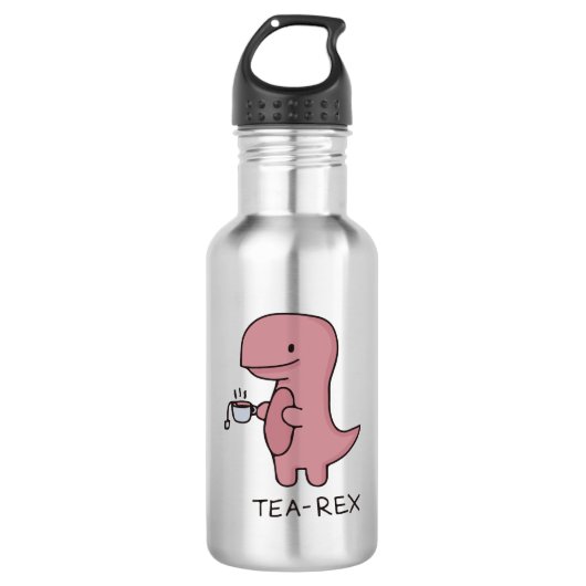 Bouteille D'eau Tea-Rex, dinosaure mignon, T-rex drôle (Devant)