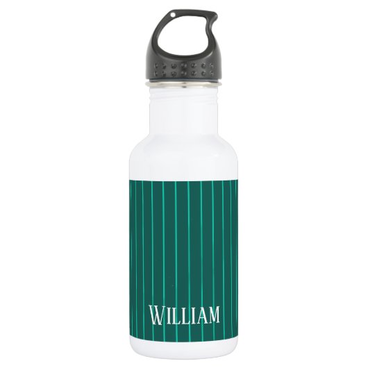 Bouteille D'eau Teal pinstripes (Devant)