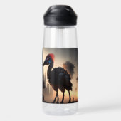 Bouteille D'eau "Techno-Feathers : Le robot futuriste Emu" (Arrière)