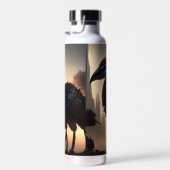 Bouteille D'eau "Techno-Feathers : Le robot futuriste Emu" (Plage)