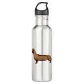 Bouteille D'eau Teckel rouge (Devant)