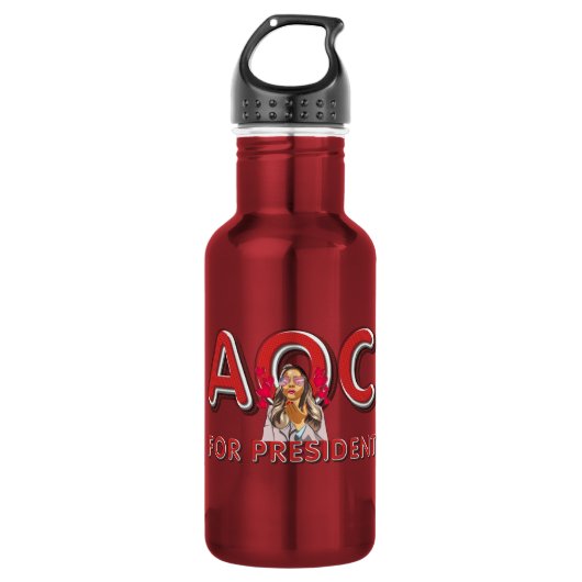 Bouteille D'eau TEE AOC pour présidente (Devant)
