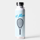 Bouteille D'eau Tennis #1 Maman Fête des Mères Cadeau bleu (Gauche)