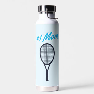 Bouteille D'eau Tennis #1 Maman Fête des Mères Cadeau bleu