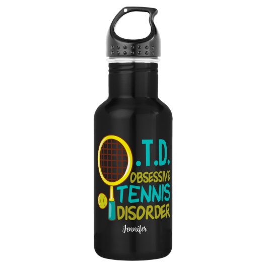 Bouteille D'eau Tennis drôle (Devant)