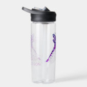 Bouteille D'eau Tennis Pixels Rose Nom personnalisé (Droite)