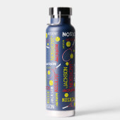 Bouteille D'eau Tennis sports rouge blanc jaune (Plage)