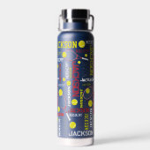 Bouteille D'eau Tennis sports rouge blanc jaune (Arrière)