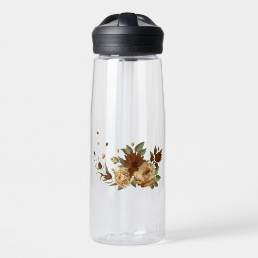 Bouteille D'eau terracotta florale rustique verdure (Avant)