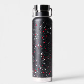 Bouteille D'eau Terrazzo gris-rouge géométrique personnalisé (Arrière)