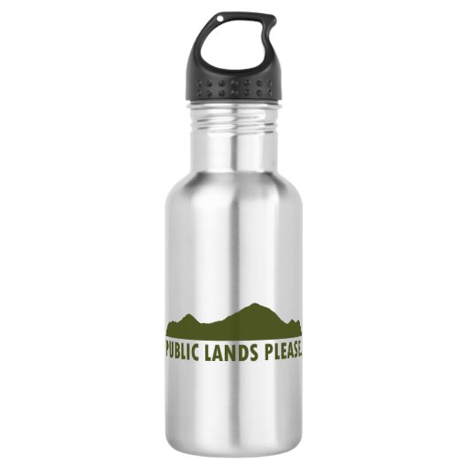 Bouteille D'eau Terres Publiques S'Il Vous Plaît (Devant)