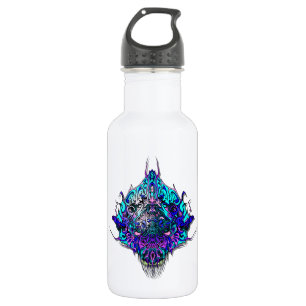 Bouteille D'eau Tête Alien - bleu et violet